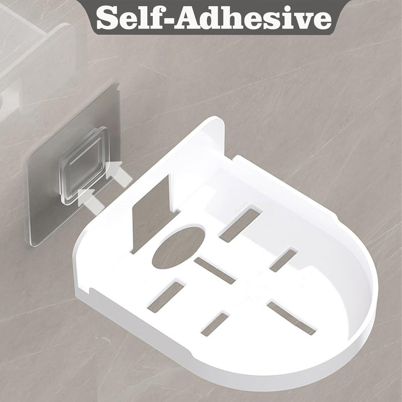Nokiils 4 Pcs Security Camera Wall Mount, Baby Monitor Wall Mount, Adhesive Small Wall Shelf for Bedroom Kitchen Living Room with Cable Clips (White) - Image 3